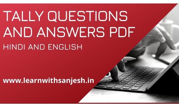 Tally Exam Questions and Answers PDF | Tally Questions and Answers pdf, Tally MCQ Questions and Answers in Hindi