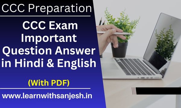 [New] CCC Question Answer in English pdf download, CCC Exam Important Questions 2024 in Hindi English